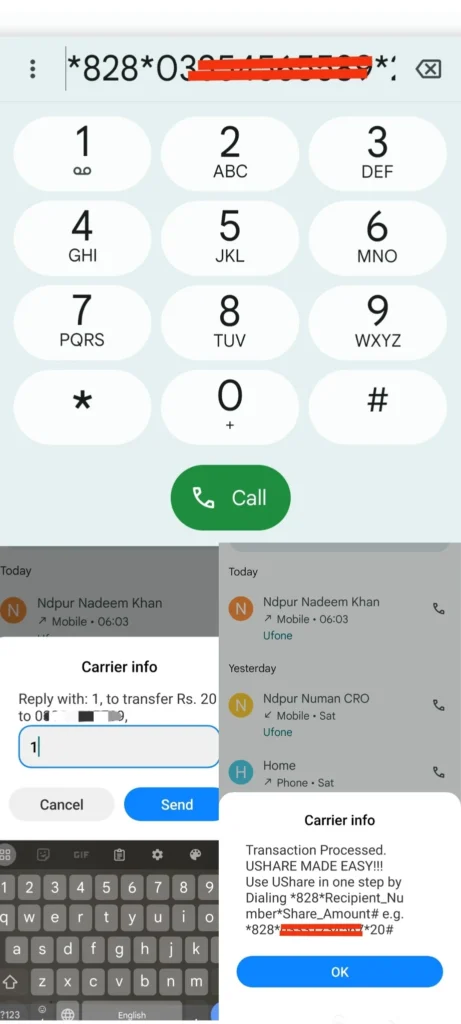 How to Ufone Balance share guide step by step 